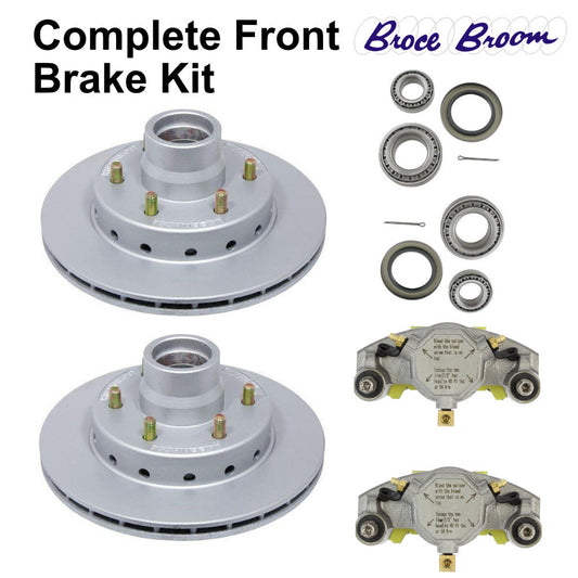 Broce Broom Front Brake Kit (Complete) Rotors, Calipers & bearings